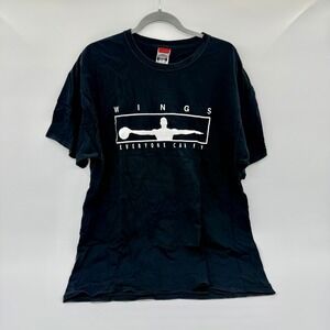 Dapr Brooklyn NY Wings Everyone Can Fly Black Graphic T-Shirt Mens XL Made USA